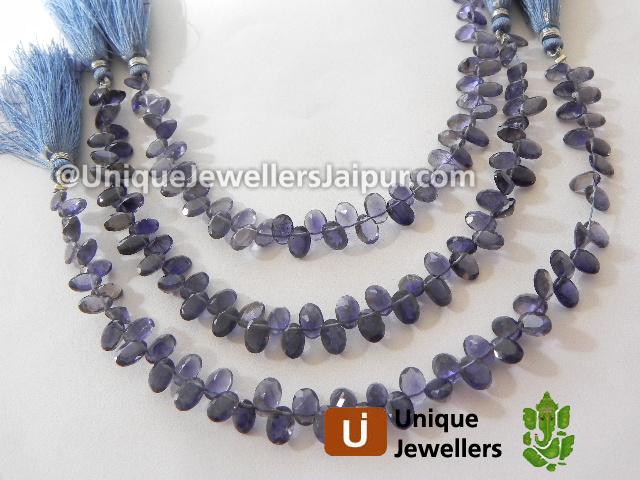 Iolite Cut Oval Beads